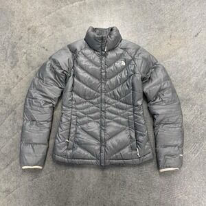 The North Face Aconcagua Puffer Jacket Womens XS Grey Goose Down 550 Fill